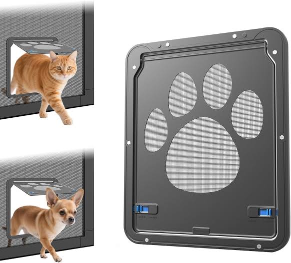 11.4 inches Lockable Magnetic Flap Pet Cat and Dog Screen Door