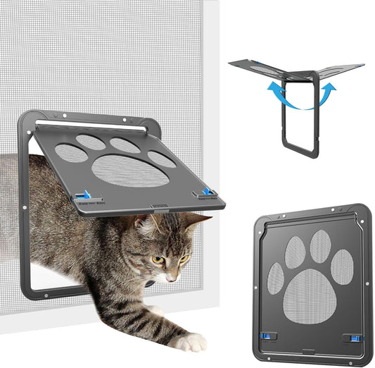 11.4 inches Lockable Magnetic Flap Pet Cat and Dog Screen Door